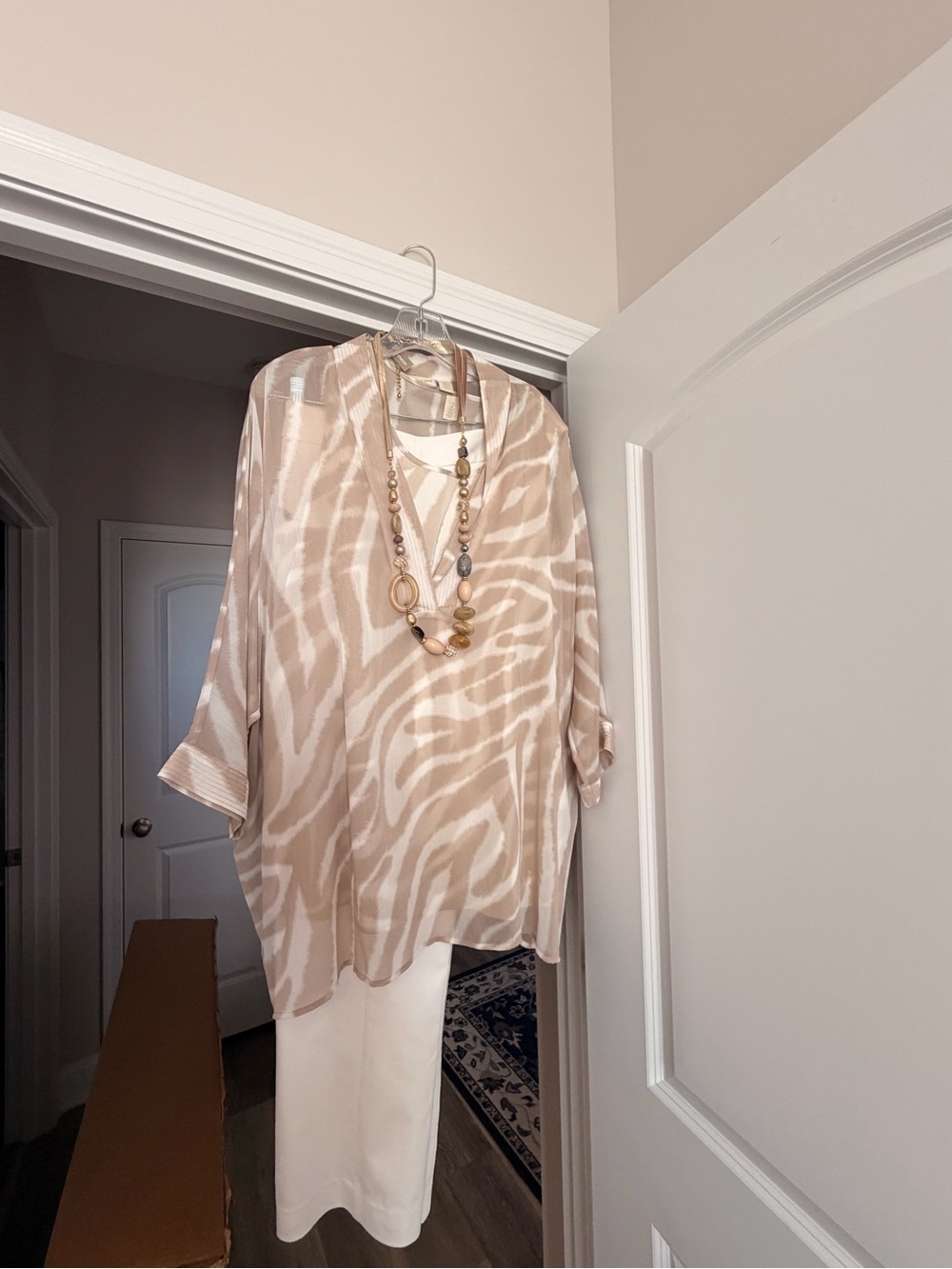 Chico’s Outfit Zebra-Print Women's Blouse - Lightweight Tunic